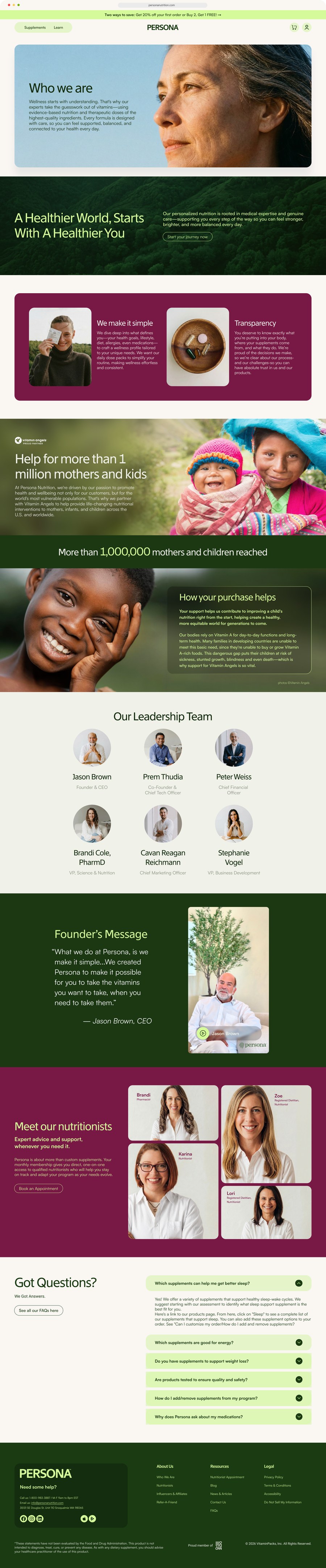 Persona About Us, desktop, future concept