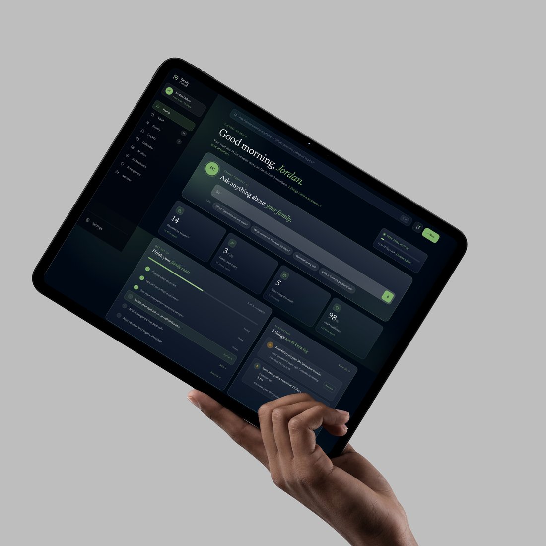 Family Central web & app AI-powered redesign
