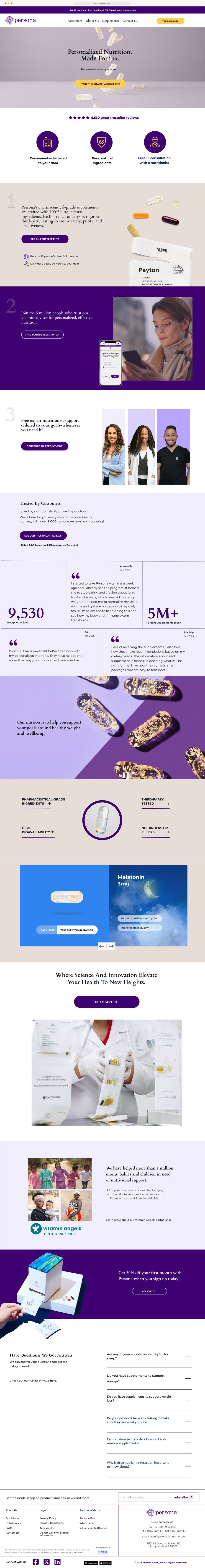 Persona homepage, 2025