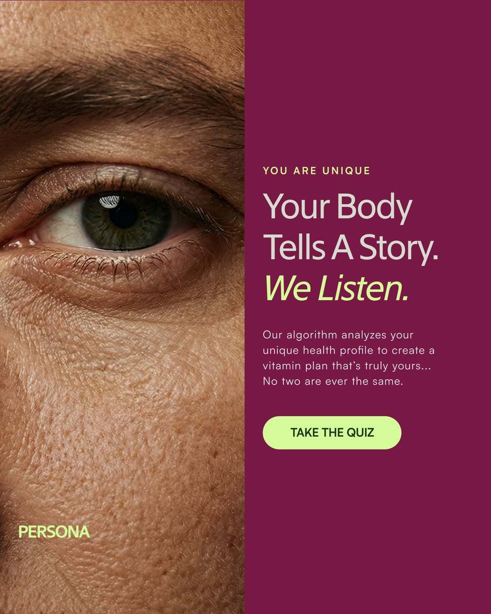 Persona social media post