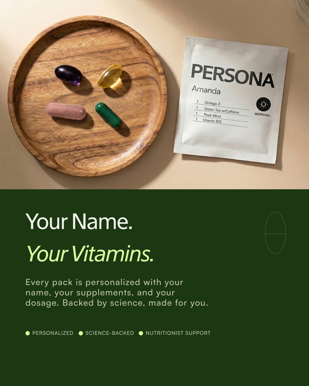 Persona social media post