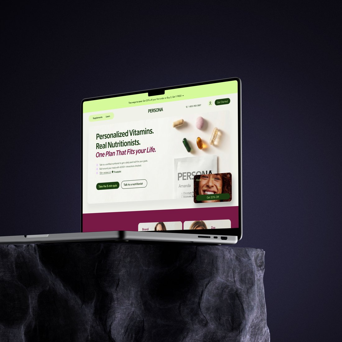 Persona Nutrition brand & web redesign