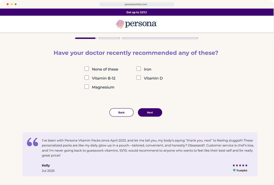 Persona assessment, 2025